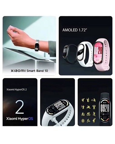 Xiaomi Mi Band 10 AMOLED 1,72″ | Envío 72 h y 21 dias de batería