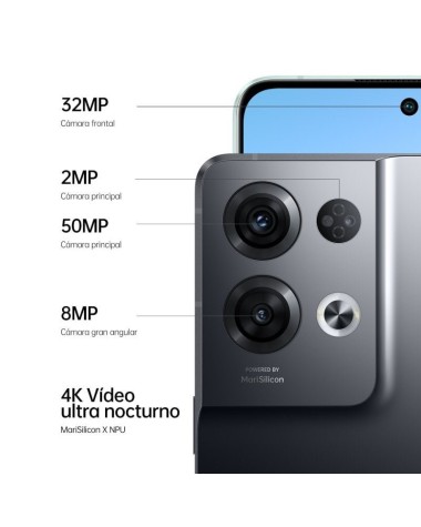 OPPO Reno 8 Pro 5G 256GB | Cámara Sony y Carga 80W