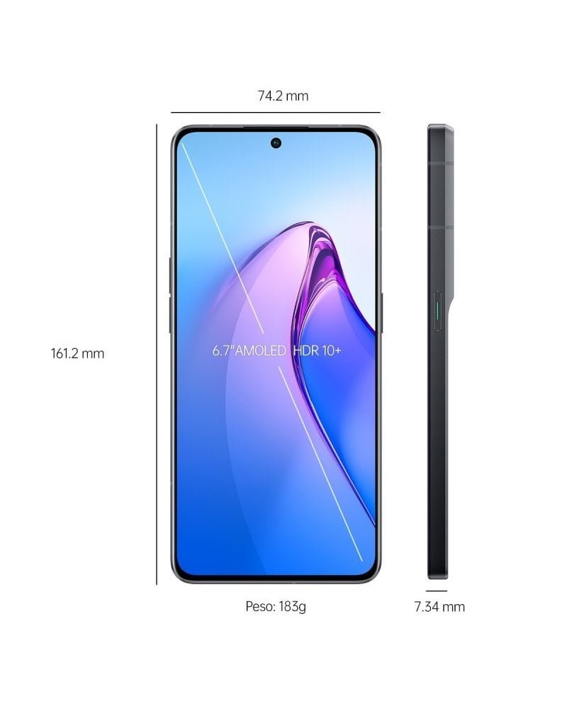 OPPO Reno 8 Pro 5G 256GB | Cámara Sony y Carga 80W