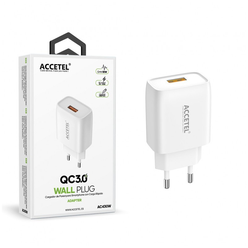 ADAPTADOR DE CARGA ACCETEL 18W ADAPTADOR DE CARGA ACCETEL 18W