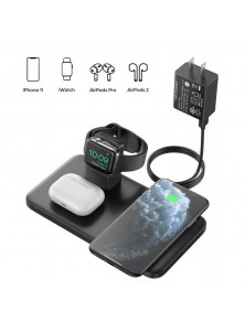 Base de carga inalámbrica Seneo 3 en 1 para iPhone, Apple Watch y AirPods