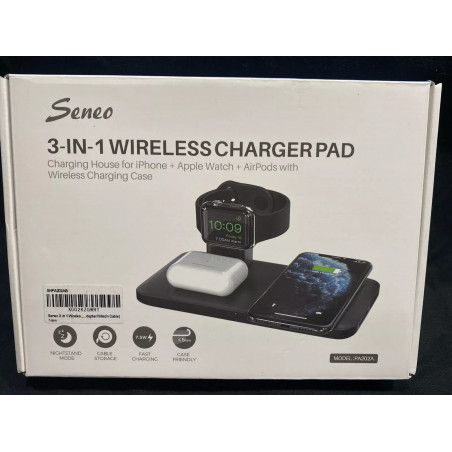 Base de carga inalámbrica Seneo 3 en 1 para iPhone, Apple Watch y AirPods