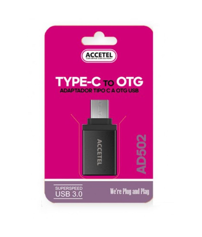 ADAPTADOR TIPO C/USB ACCETEL ADAPTADOR TIPO C/USB ACCETEL