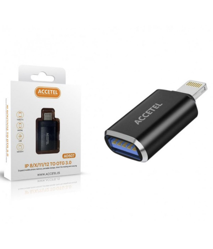 ADAPTADOR LIGHTNING / OTG USB 3.0B ACCETEL ADAPTADOR LIGHTNING / OTG USB 3.0B ACCETEL