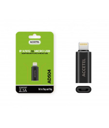 ADAPTADOR MICRO USB/ LIGTHNING ACCETEL