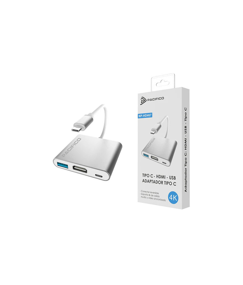 ADAPTADOR TIPOC/HDMI/USB/ TIPO C