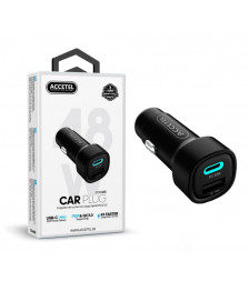 ADAPTADOR DE COCHE TIPO C/USB ACCETEL