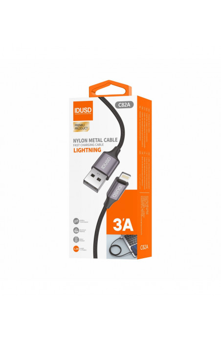CABLE DE CARGA LIGHTNING NEGRO IDUSD