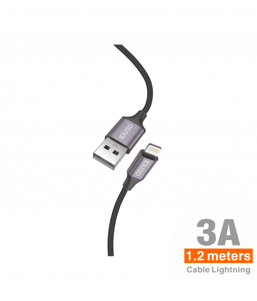 CABLE DE CARGA LIGHTNING NEGRO IDUSD
