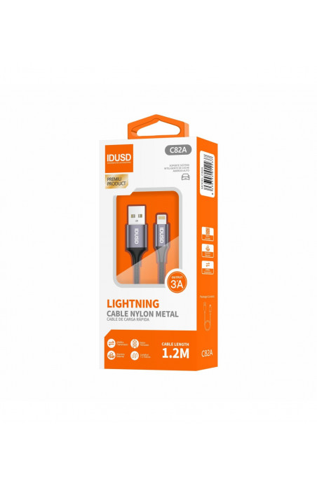 CABLE DE CARGA LIGHTNING NEGRO IDUSD