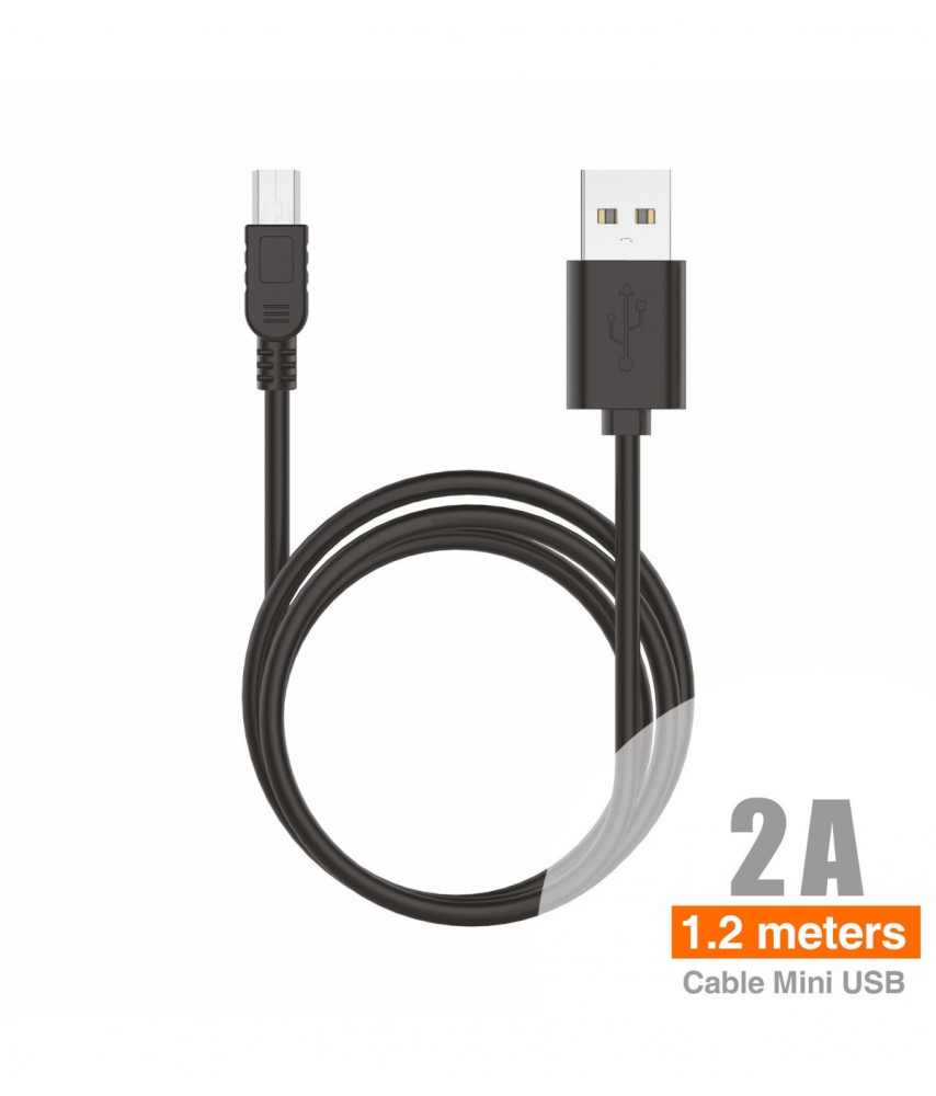 CABLE DE CARGA MINI-USB NEGRO IDUSD