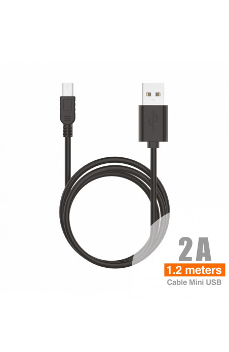 CABLE DE CARGA MINI-USB NEGRO IDUSD