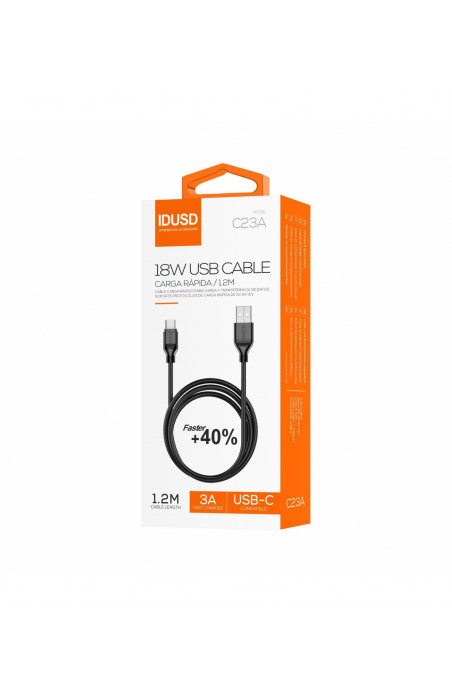 CABLE DE CARGA TIPO C NEGRO IDUSD