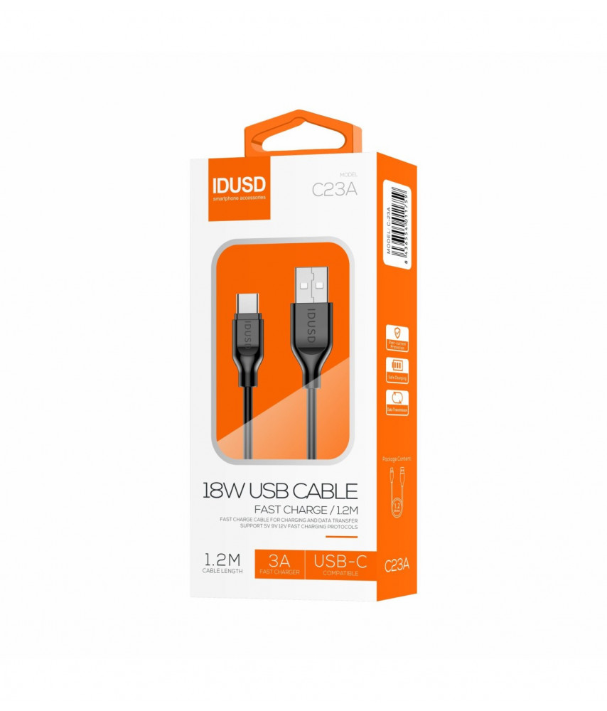 CABLE DE CARGA TIPO C NEGRO IDUSD