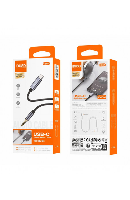 CABLE DE AUDIO JACK/TIPO C IDUSD