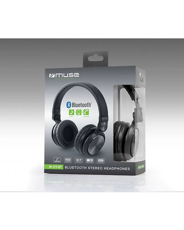 Auriculares Bluetooth Muse M-276 BT – Hasta 25h de Música