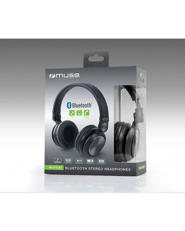 Auriculares Bluetooth Muse M-276 BT – Hasta 25h de Música