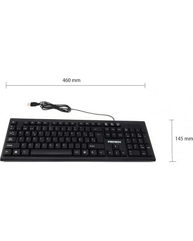 Teclado PRITECH PBP-250 USB - Alta sensibilidad y comodidad